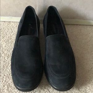 Rockport navy suede loafers